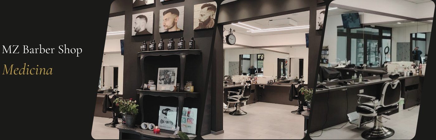Interno del MZ Barber Shop Medicina
